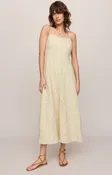 Angel Eyes Textured Midi Dress, Champagne