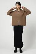 Alpaca Rib Cardigan | Brown