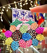 Beaded Sunflower Multicolor Earrings