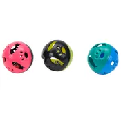Coastal Turbo Plastic Ball Cat Toy with Fish Cutouts