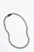 3D Tile Chain Rivière Necklace - Chrysoprase