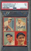 1935 GOUDEY 4-IN-1 #2F EARNSHAW/DYKES L.SEWELL/APPLING - Chicago Baseball PSA 1 PR