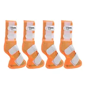 4 Pack Cashel Fly Warmblood Horse Leg Guard Cool Mesh Boots Orange