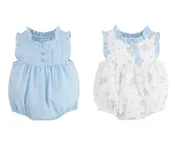 Blue & Floral Gingham Bubble by Mud Pie