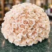 100 Roses Hand Tied Bouquet