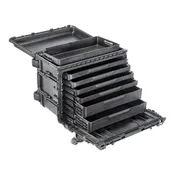Pelican 0450 Protector Mobile Tool Chest – Rugged Rolling Tool Case with Removable Drawers