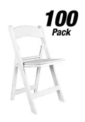 100 Chair Pack White ToughResin™ Folding Chair