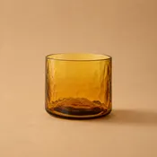 8 oz. Hammered Drinking Glass | Amber