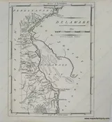 1804 - Delaware - Antique Map