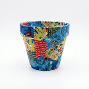 Handmade Patchwork Fabric Catchall Basket