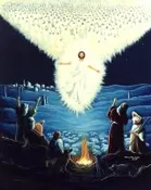 Angels and the Shepherds, The  (11" x 14"), by Nancy Harlacher