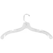 17 in Heavy Duty White Clothes Hanger. 100 Hangers/Package.