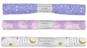 3 Flannel Fat Quarters Out of the World Celestial Boutique Pink Purple Precut 18" x 21"