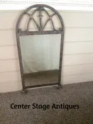 38633 RARE LA BARGE Gothic Beveled Mirror LM0665 with metal frame