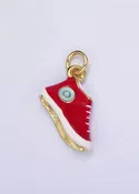 RED ENAMEL SNEAKER CHARM