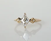 Celeste Ring with Lozenge Lab Diamond | 14k Yellow Gold | One of a Kind — TYTIN