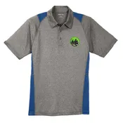 Adult Colorblock Polo - Vintage Heather/True Royal
