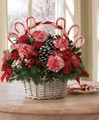 CANDY CANE CHRISTMAS BASKET