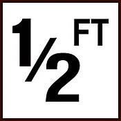 6 Inch (in) x 6 Inch (in) Depth Marker 1/2FT Ceramic Smooth
