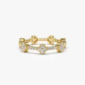 Clover Diamond Eternity Band