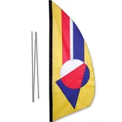 3.5 ft. Recumbent Bike Feather Banner - Classic Prizm
