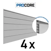 4 ft. x 8 ft. XL PROCORE Slatwall – 4 Pack 128 sq ft