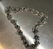 Chainmaille barbed wire necklace