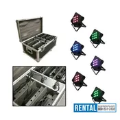 RENTAL 6 MPROW WiQuad LED PAR WIRELESS LIGHTS (135W) Uplighting (Battery Uplight)