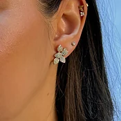 Celestial Cluster Pear Shaped Earring