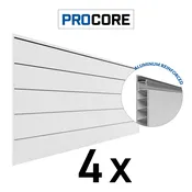 4 ft. x 8 ft. XL PROCORE Slatwall – 4 Pack 128 sq ft