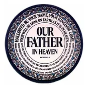 11″ Jerusalem Pottery “The Lord’s Prayer” – Hand Painted Armenian Ceramic Plate – Made in Israel