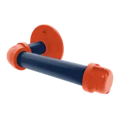 Collection European Style Toilet Tissue Holder Champaign Orange and Blue Edition P-100-ETP