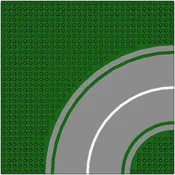 10"x10" LEGO® Road Baseplate - Curve