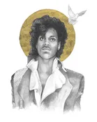 16 x 20 Portrait Print of Prince Drawing by Lauren Clayton
