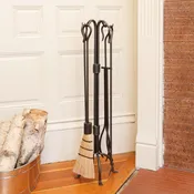 Country Classic Fireplace Tool Set — All Products | Achla Designs Home & Garden Décor, Tools & Accessories —  Achla Designs  |  Minuteman International