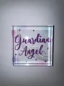11282 Glass Plaque  Guardian Angel