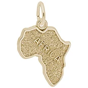 Africa Charm in 14k Yellow Gold
