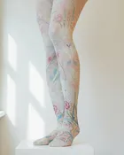 Floral Embroidery by William Morris | Printed Art Tights