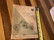 1970's 1971 Motorcycle Motocross Service Manual Parts Catalog Book 250cc 400cc