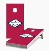 Arkansas State Flag Cornhole Game Set | Board &amp; Bags
