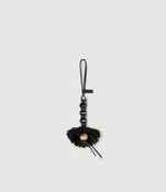 Aquilone Flower Charm Smooth Calfskin Black