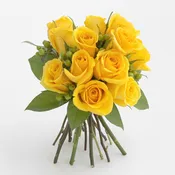 One Dozen Yellow Rose Bouquet