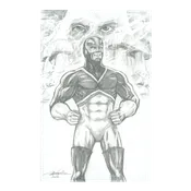 11x17 Captain Britain Pencil Drawing by Jay Taylor — On the Square Comics & Studio