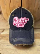 Boat Day Distressed Baseball Cap