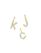 14K DIAMOND INITIAL CHARM