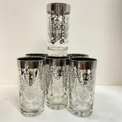 1960's Metalcraft "Shield" Tumbler Glasses - Set of 7 — Summer Porch Vintage Living Sacramento