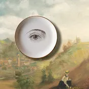 Mem Muse Porcelain Memento Small Round Tray