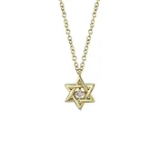 0.03 ctw Diamond Star of David Necklace