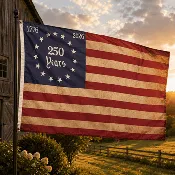 1776–2026 Betsy Ross Vintage Tribute Flag – 250 Years of America 3'x5'