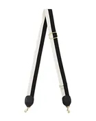 Adjustable Webbing Strap in Black + Cream
